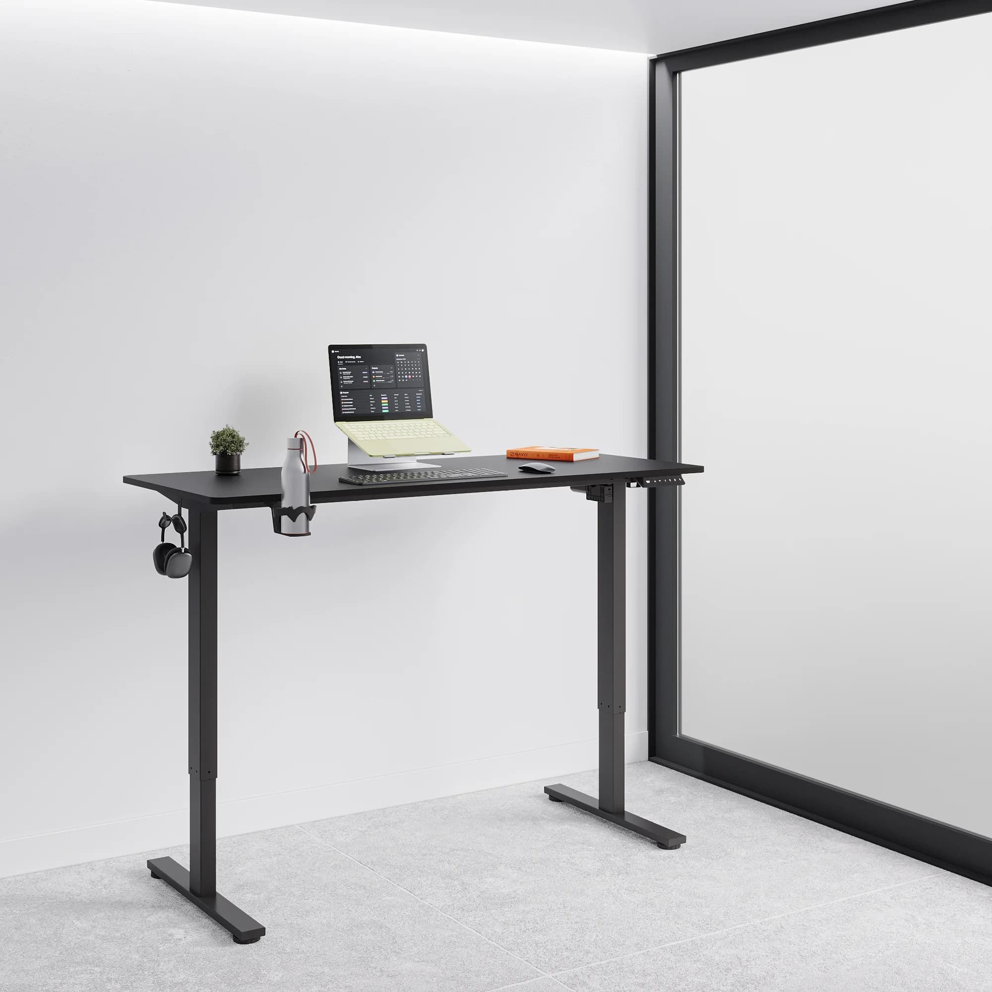 navodesk lite standing desk black 120cm x 60cm v2