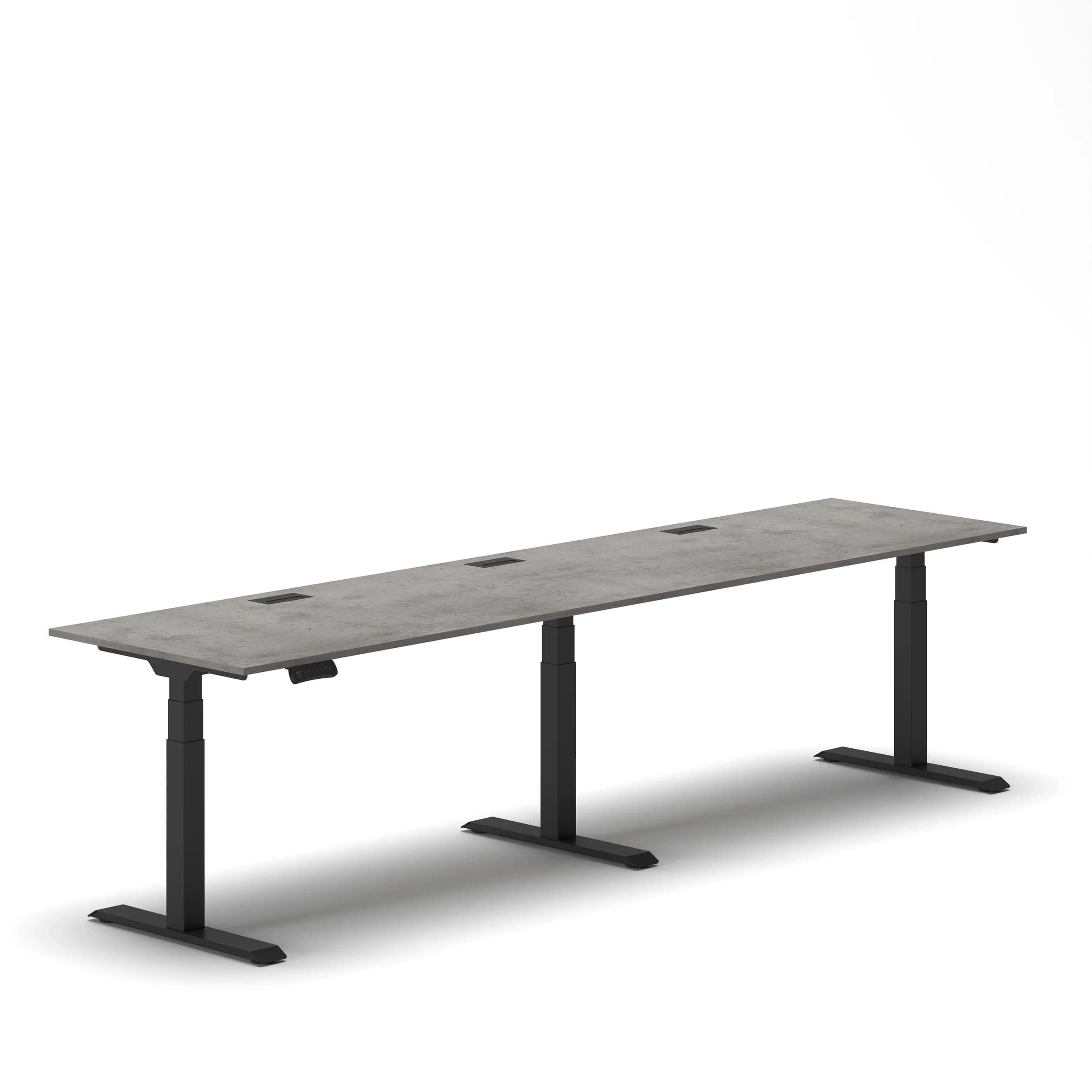 Navodesk® Flex180 Xl Concrete Top Black Frame 1