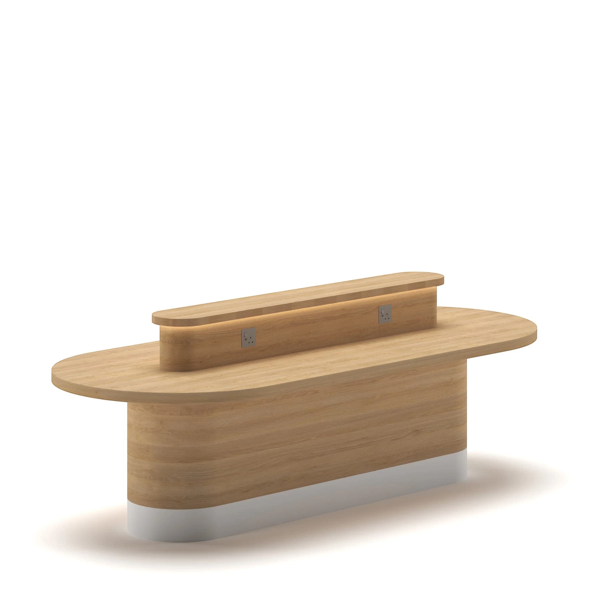 Co Working Small Table Oak White 2